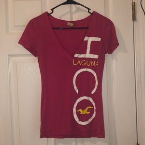 Pink Hollister Tee With Design